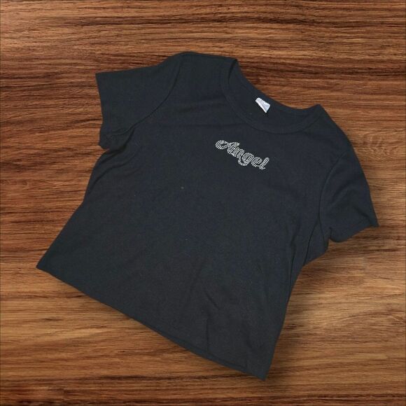 No Boundaries Y2K Style Rhinestone Angel Baby Tee Plus Size NWT - Picture 1 of 4